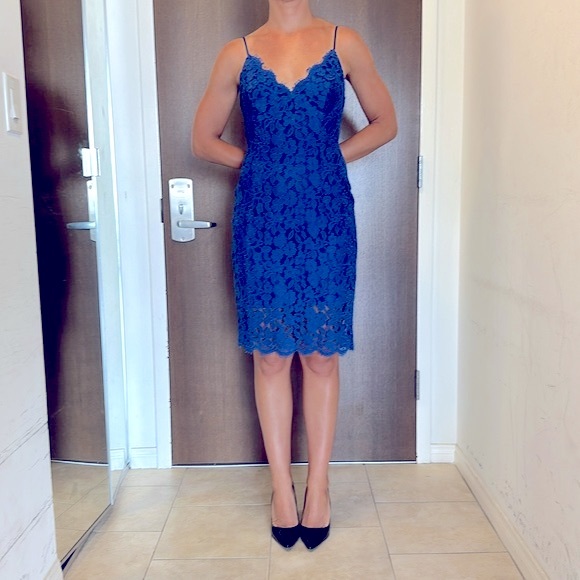 LULU’s Fully Lined & Fitted LACE Dress w/Hidden Zipper Back & Adjustable Straps - Picture 9 of 9